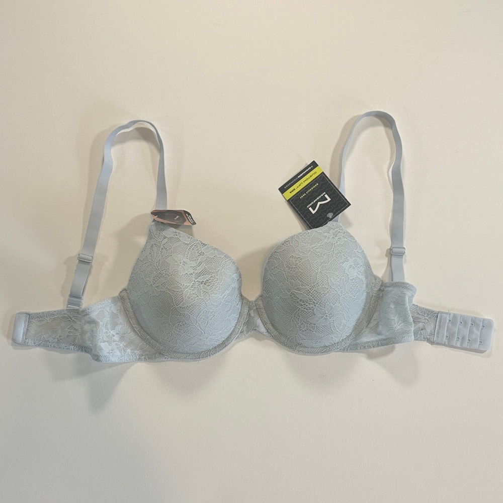 Maidenform Light Gray Lace Underwire Bra NWT Size 36C